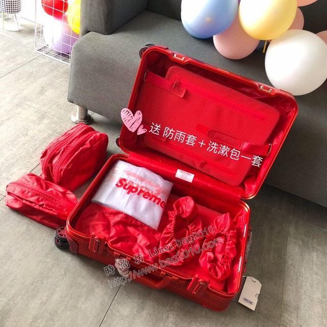 Rimowa拉杆箱 66640 Supreme x rimowa 日默瓦拉箱 全鋁鎂合金 Supreme行李拉杆箱xzx1146